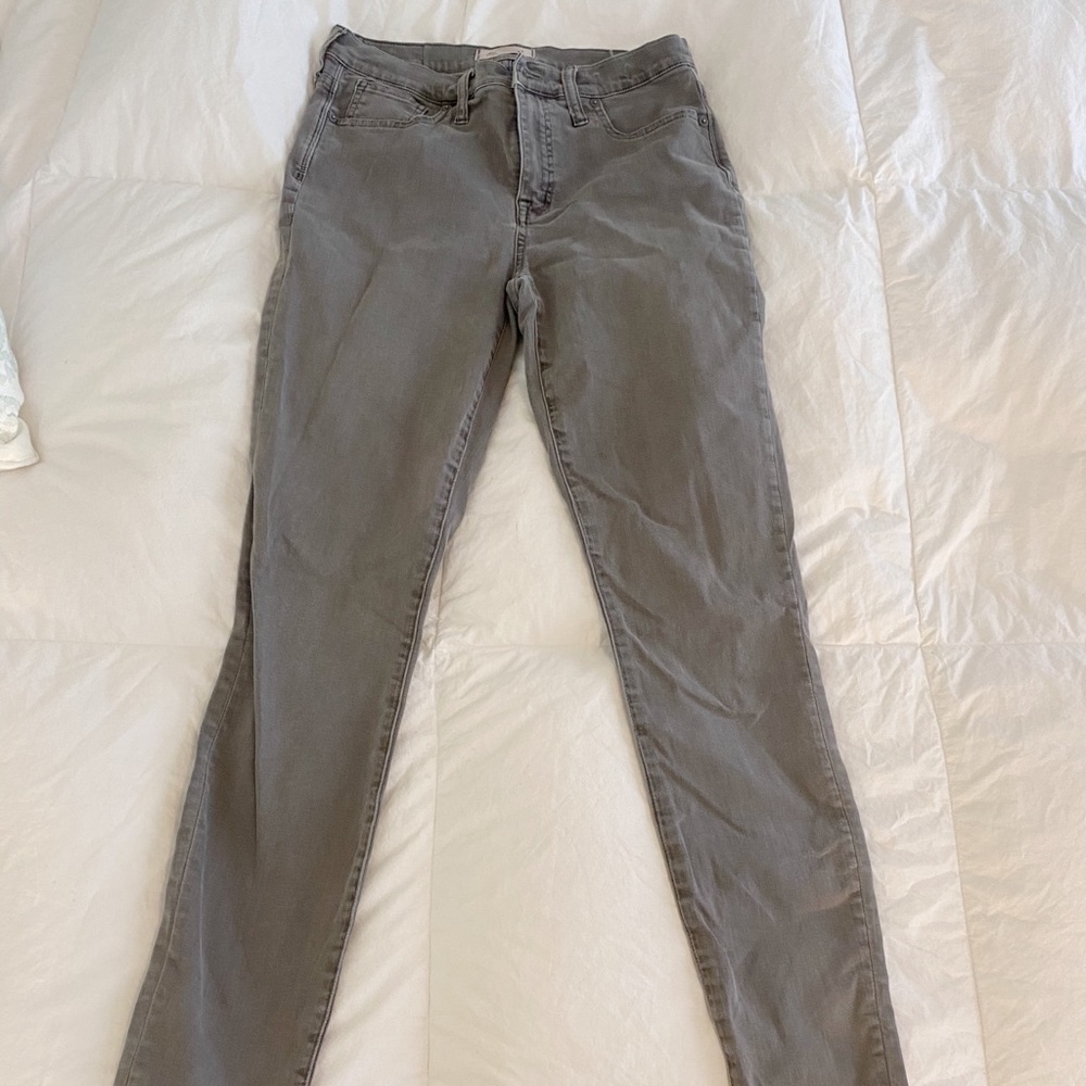 Madewell slate gray skinny jeans